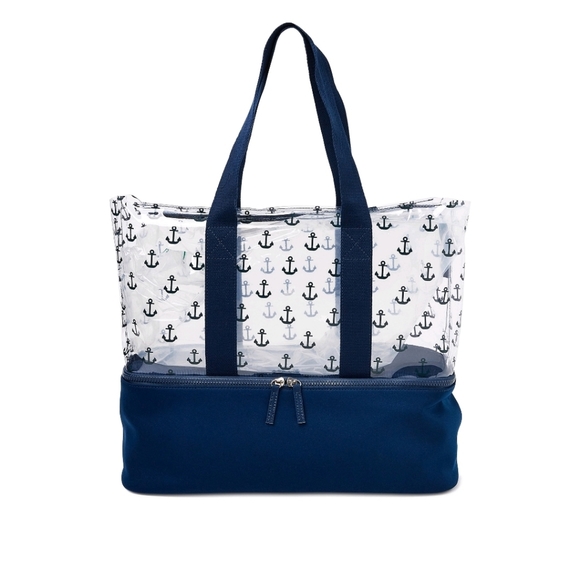 LARGE NWTs BEACH TOTE W/ ZIPPER BOTTOM - Picture 3 of 9